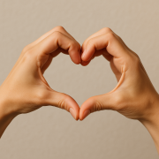 Manos unidad forma corazon